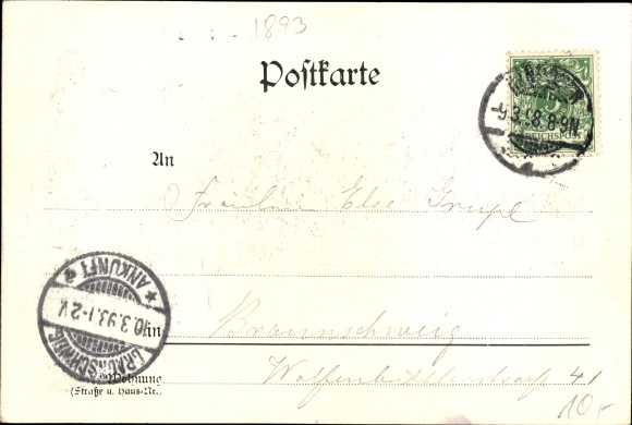 Postcard Zola trial 1898, Labori, Dreyfus, Esterhazy, writer Emile Zola