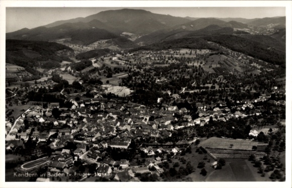 Postcard Kandern in the Black Forest Baden, aerial photograph