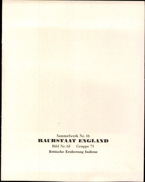 Collection picture robbery state England No. 63, British conquest of India, map
