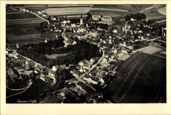 Ak Gerzen Niederbayern, Fliegeraufnahme