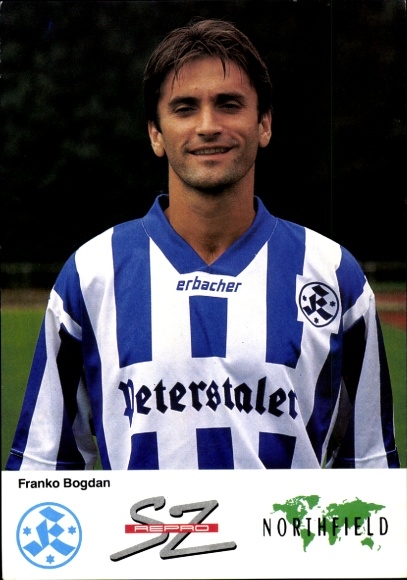 Autograph card footballer Franko Bogdan, Stuttgarter Kickers, autograph