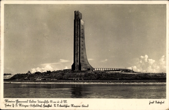 Postcard Laboe Probstei Ostsee, Marine Ehrenmal