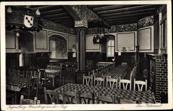 Postcard Freusburg churches on the victory, youth castle, knight&#39;s hall