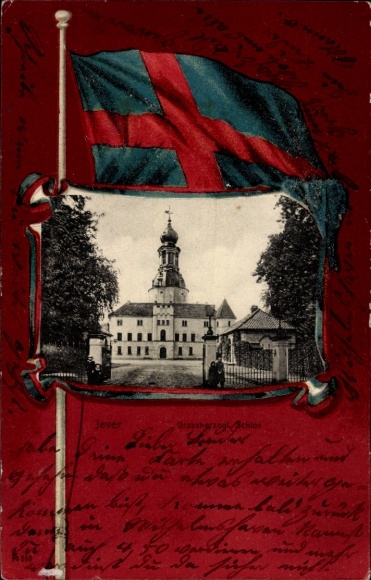 Passepartout PC Jever in Oldenburg Friesland, Grand Ducal Palace, flag