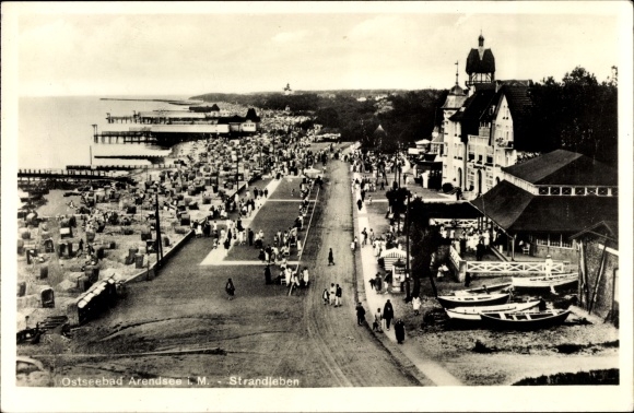 Ak Ostseebad Arendsee Kühlungsborn, Strand, Promenade