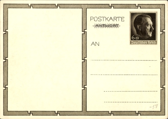 Postal stationery Postcard Führer and Reich Chancellor Adolf Hitler, well-wishers, BDM