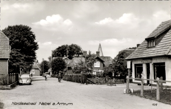 Postcard Fog on the island of Amrum North Friesland, street view