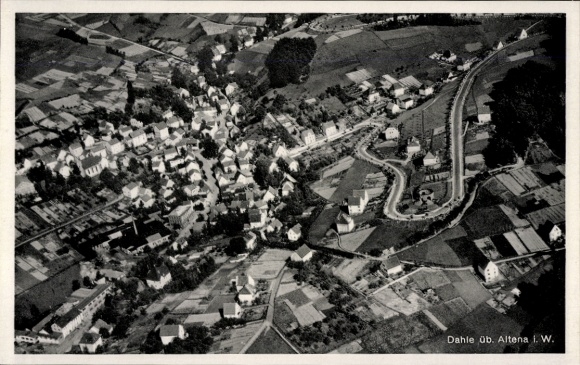 Postcard Dahle Altena in the Sauerland, aerial photograph