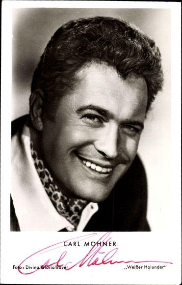 Postcard Actor Carl Möhner, Portrait, Weißer Elder