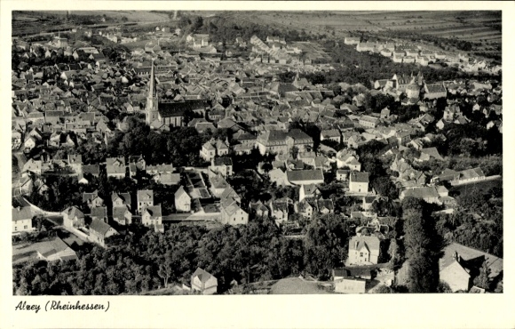 Postcard Alzey in Rheinhessen, aerial photograph