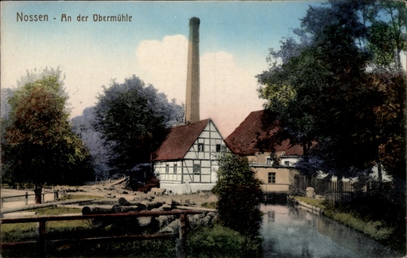 Postcard Nossen in Saxony, at the Obermühle