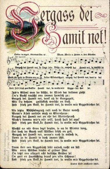 30 song cards, Anton Günther