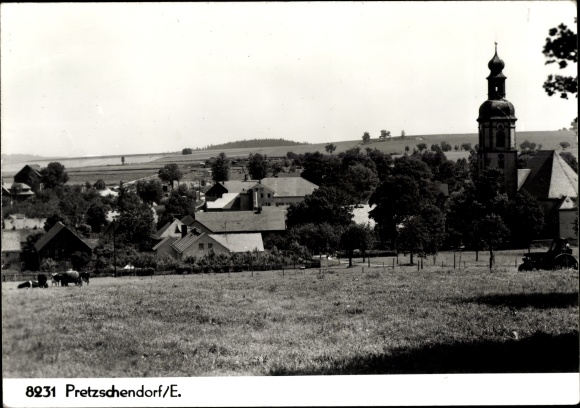 KP Petzschendorf Klingenberg w Saksonii, widok ogólny wsi