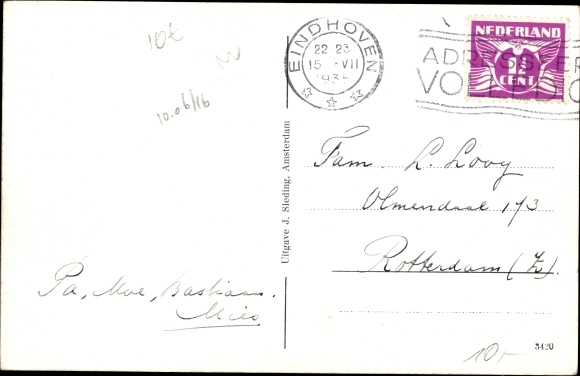 Postcard Eindhoven Nordbrabant Niederlande, Station