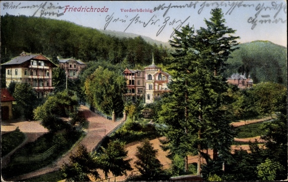 Postcard Friedrichroda in the Thuringian Forest, Vorderbüchig