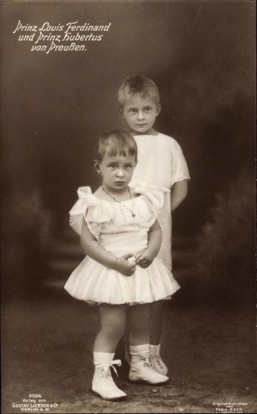 Ak Prinz Louis Ferdinand und Prinz Hubertus von Preußen, Portrait