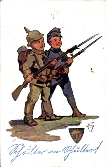 Artist PC children as soldiers, brotherhood in arms