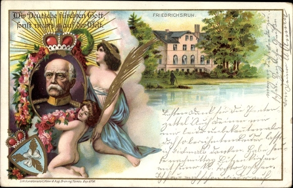 Herb lito Friedrichsruh Aumühle Dolna Saksonia, Otto von Bismarck, portret