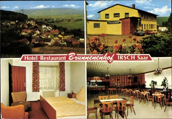Postcard Irsch Rhineland Palatinate, Hotel Brunnenhof, Saarburger Str. 34, partial view