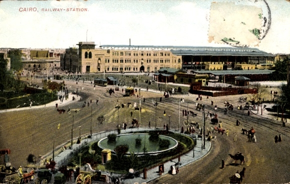 Postcard Cairo Cairo Egypt, train station