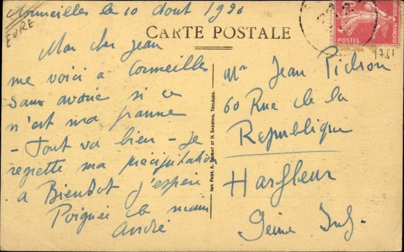 Postcard Cormeilles Eure, The Old Manet