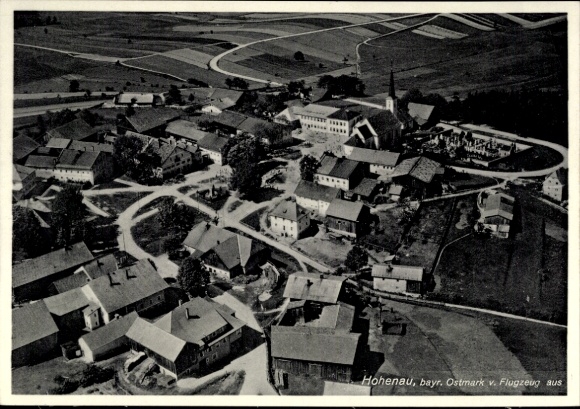 Postcard Hohenau Lower Bavaria, aerial photograph