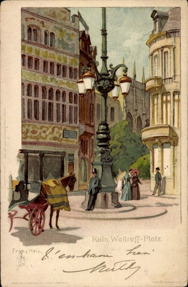 Künstler Ak Hein, Franz, Köln am Rhein, Wallraff Platz