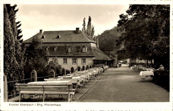Postcard Eberbach am Neckar Odenwald Baden, monastery, gatehouse