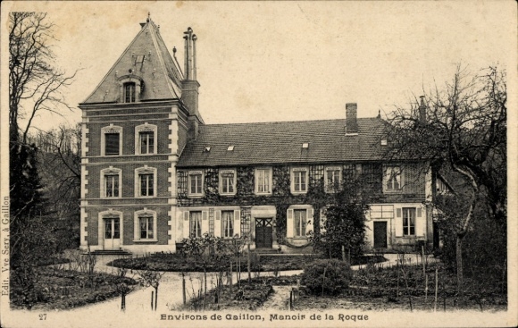 Ak Gaillon Eure, Mansion, surrounding gardens, historical architecture
