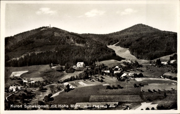Postcard Schweigmatt Raitbach Schopfheim in Baden, aerial photograph