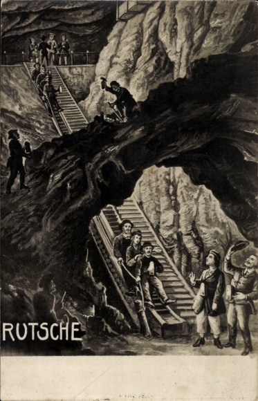Artysta KP Berchtesgaden w Górnej Bawarii, zjeżdżalnia w kopalni soli