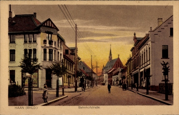 Postcard Haan im Rheinland, Bahnhofstraße