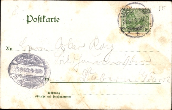 Chromo-Litho Altengrabow Möckern Saxony Anhalt, military training area, barracks, Kaiser Wilhelm II, dragoons