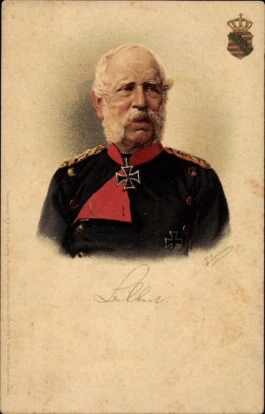 Kunstenaar Litho Donadini, Antonio Ermenegildo, Koning Albert van Saksen, Portret