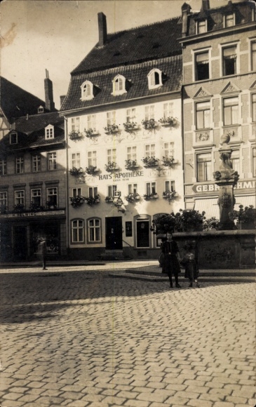 Photo Postcard Halberstadt am Harz, square, pharmacy