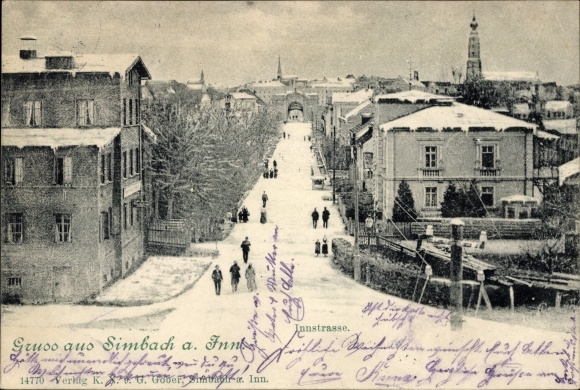 PC Simbach am Inn Lower Bavaria, Innstrasse, Winter