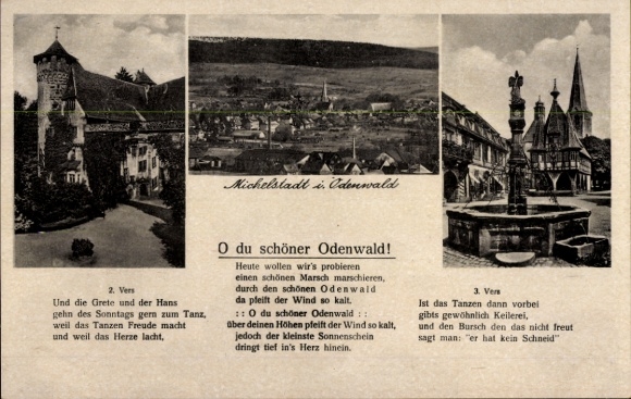 PC Michelstadt Odenwald, view of the town, lyrics
