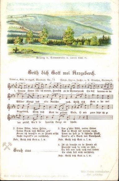 30 individual song cards, Anton Günther