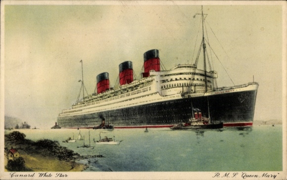 Ak Passagierdampfer RMS Queen Mary, Cunard White Star Line