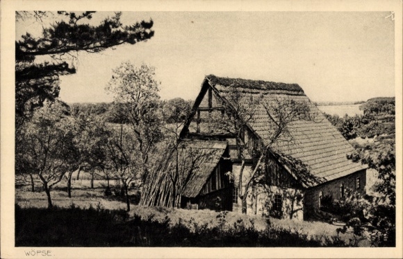 Postcard Wöpse Bruchhausen Vilsen Lower Saxony, half-timbered house
