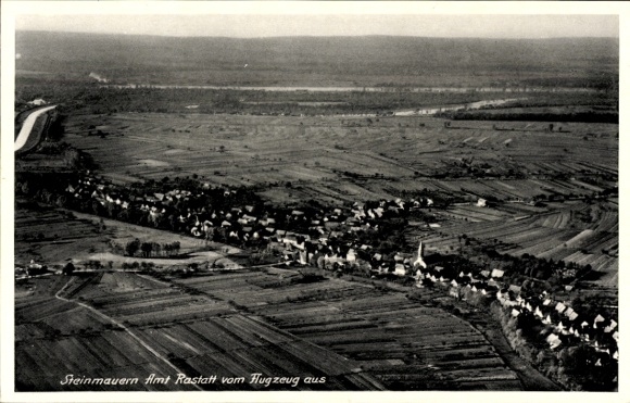 Postcard Steinmauern in Baden Württemberg, aerial photograph