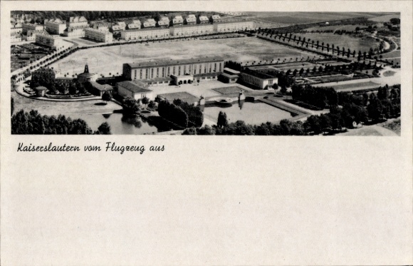 Postcard Kaiserslautern in the Palatinate, aerial photograph, 23er-Kaserne