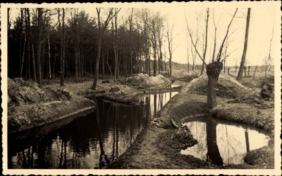 Foto Ak Külso Zahna Elster im Kreis Wittenberg, Zahna, Eisenbahnbau, Durchstich