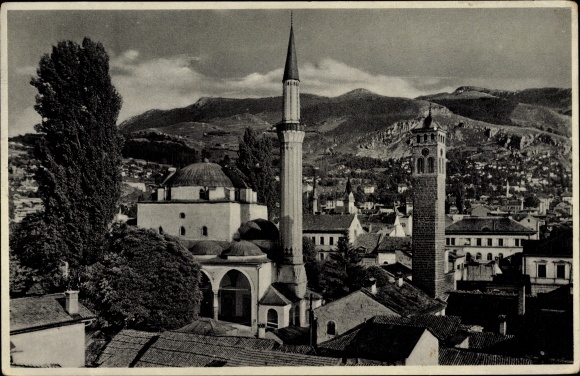 Postcard Sarajevo Bosnien Herzegovina, Begova Moschee