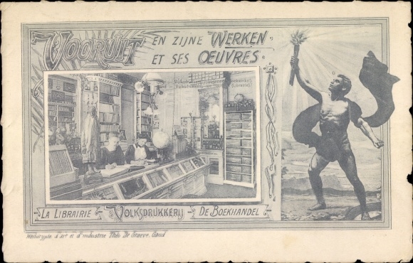 Postcard History of the Netherlands, La Librairie, Volksdrukkerij De Boekhandel