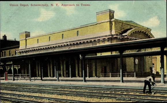 Postcard Schenectady New York USA, Union Depot