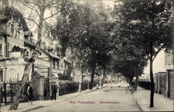Ansichtkaart Neupetershain in Lausitz, Bahnhofstrasse