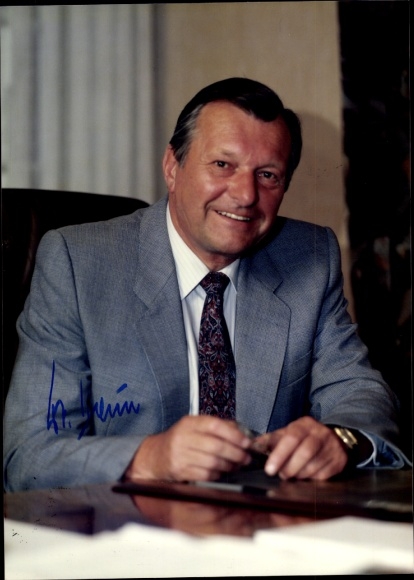 Photo portrait Hans Hein, Mayor of Hof, Autograph