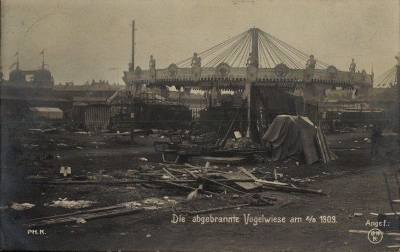 PC Dresden Johannstadt, fire on the Vogelwiese 1909