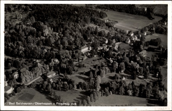 PC Bad Salzhausen Nidda in Hesse, aerial photo of the place